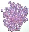 50 6mm Transparent Alexandrite AB Round Glass Beads
